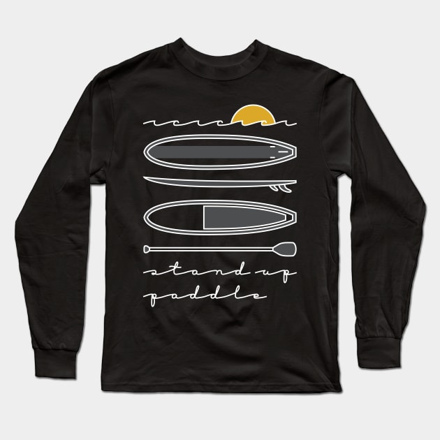 Stand up Paddle Long Sleeve T-Shirt by quilimo